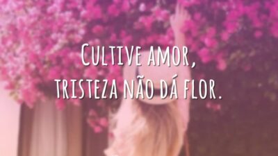 Cultive amor, tristeza não dá flor.