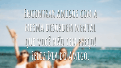 Encontrar amigos com a mesma desordem mental que você não tem preço! Feliz Dia do Amigo.