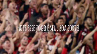 Hoje esse jogo é seu, boa sorte!