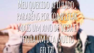 Meu querido afilhado, parabéns por completar mais um ano de vida e tenha um dia muito feliz!