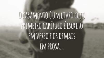 O casamento é um livro cujo primeiro capítulo é escrito em verso e os demais em prosa…