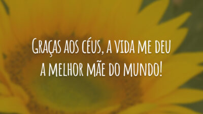 Graças aos céus, a vida me deu a melhor mãe do mundo!