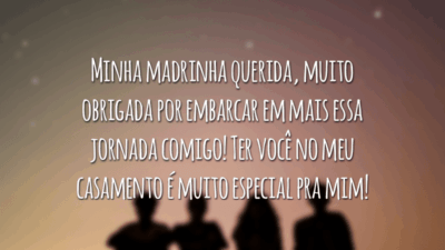 Minha madrinha querida, muito obrigada por embarcar em mais essa jornada comigo! Ter você no meu casamento é muito especial pra mim!
