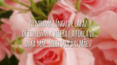 Nenhuma língua é capaz de expressar a força, a beleza e a heroicidade de uma mãe.