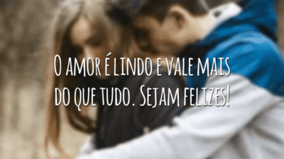 O amor é lindo e vale mais do que tudo. Sejam felizes!