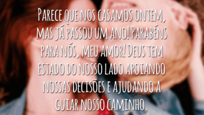 Parece que nos casamos ontem, mas já passou um ano! Parabéns para nós, meu amor! Deus tem estado do nosso lado apoiando nossas decisões e ajudando a guiar nosso caminho.