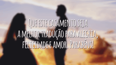 Que este casamento seja a melhor tradução para alegria, felicidade e amor. Parabéns!