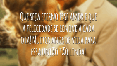 Que seja eterno esse amor e que a felicidade se renove a cada dia! Muitos anos de vida para essa união tão linda!