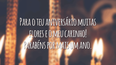 Para o teu aniversário muitas flores e o meu carinho! Parabéns por mais um ano.