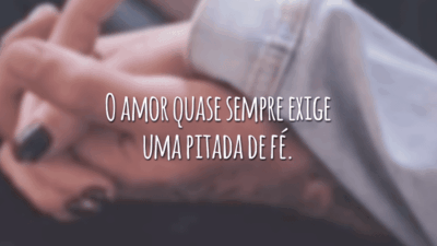 A existência do amanhã nos leva a ter fé e acreditar que pequenos atos hoje repercutirão positivamente no futuro.