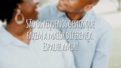 São os pequenos gestos que fazem a maior diferença. Espalhe amor!