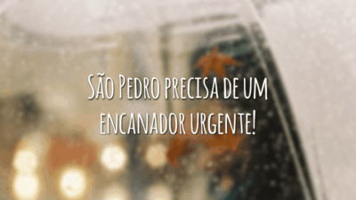 São Pedro precisa de um encanador urgente!