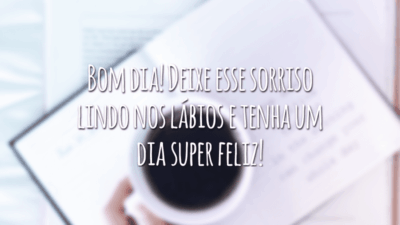 Bom dia! Deixe esse sorriso lindo nos lábios e tenha um dia super feliz!