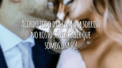 Acordo todo dia com um sorriso no rosto só por saber que somos um só!