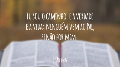 Eu sou o caminho, e a verdade e a vida: ninguém vem ao Pai, senão por mim.