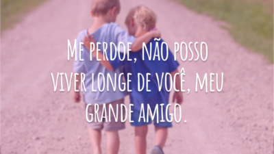 Me perdoe, não posso viver longe de você, meu grande amigo.