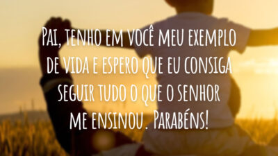 Pai, tenho em você meu exemplo de vida e espero que eu consiga seguir tudo o que o senhor me ensinou. Parabéns!