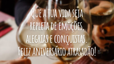 Que a tua vida seja repleta de emoções, alegrias e conquistas. Feliz aniversário atrasadão!