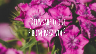 Deus sabe o que é bom para você.