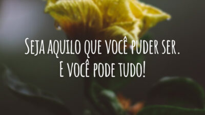 Seja aquilo que você puder ser. E você pode tudo!