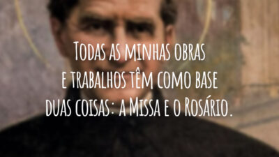Todas as minhas obras e trabalhos têm como base duas coisas: a Missa e o Rosário.