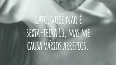 Gato, você não é sexta-feira 13, mas me causa vários arrepios.