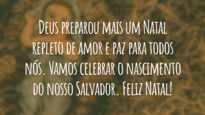 Deus preparou mais um Natal repleto de amor e paz para todos nós. Vamos celebrar o nascimento do nosso Salvador. Feliz Natal!