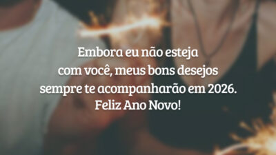 Embora eu não esteja com você, meus bons desejos sempre te acompanharão em 2026. Feliz Ano Novo!