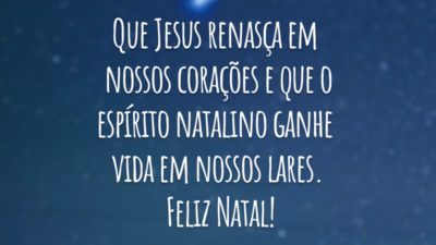 Que Jesus renasça em nossos corações e que o espírito natalino ganhe vida em nossos lares. Feliz Natal!
