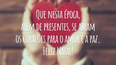 Que nesta época, além de presentes, se abram os corações para o amor e a paz. Feliz Natal!