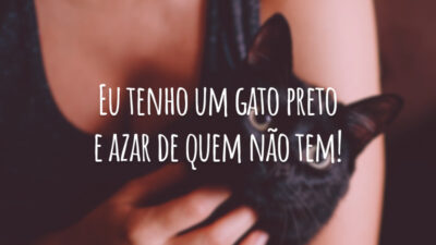 Eu tenho um gato preto e azar de quem não tem!