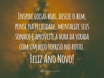 Em 2024, inspire coisas boas