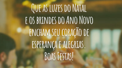 Luzes do natal e brindes do Ano Novo