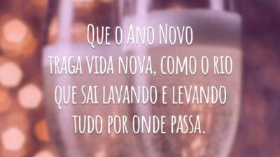Que o Ano Novo traga vida nova, como o rio que sai lavando e levando tudo por onde passa.