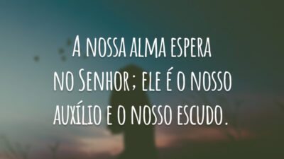 A nossa alma espera no Senhor; ele é o nosso auxílio e o nosso escudo.