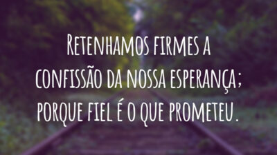 Retenhamos firmes a confissão da nossa esperança; porque fiel é o que prometeu.