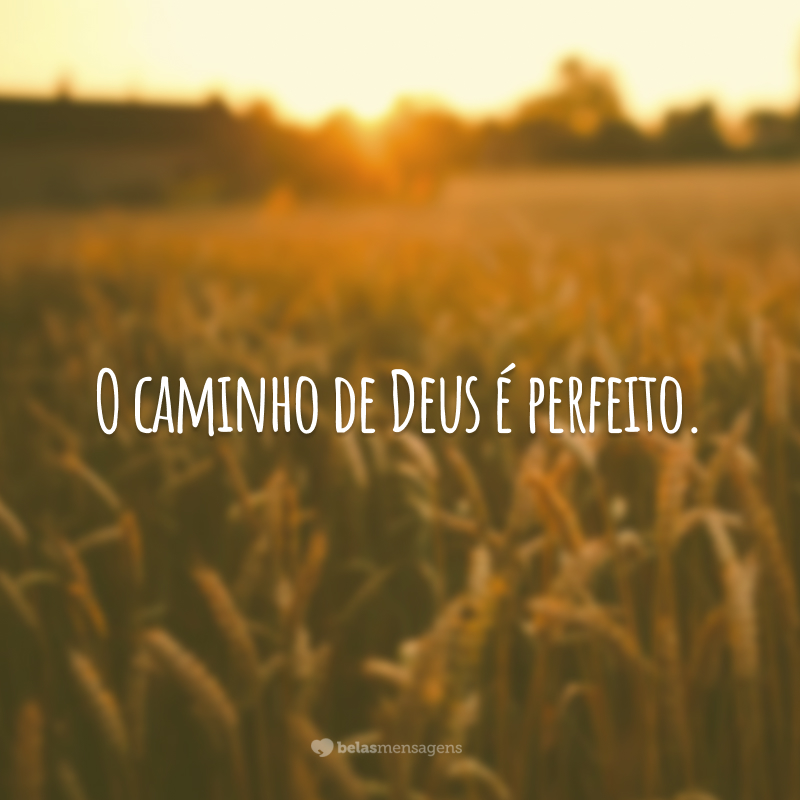 O caminho de Deus é perfeito.