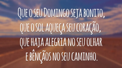 Que o seu domingo seja bonito, que o sol aqueça seu coração, que haja alegria no seu olhar e bênçãos no seu caminho.