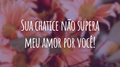 Sua chatice não supera meu amor por você!