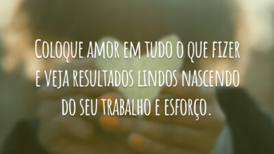 Coloque amor em tudo o que fizer e veja resultados lindos nascendo&hellip;