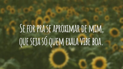 Se for pra se aproximar de mim, que seja só quem exala&hellip;