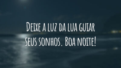 Deixe a luz da lua guiar seus sonhos. Boa noite!