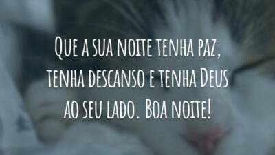 Que a sua noite tenha paz, tenha descanso e tenha Deus ao seu lado. Boa noite!