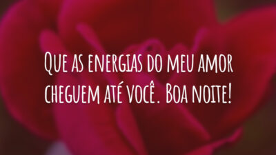 Que as energias do meu amor cheguem até você. Boa noite!
