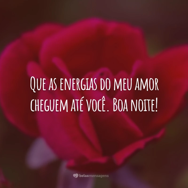 Que as energias do meu amor cheguem até você. Boa noite!