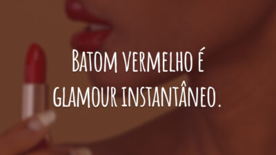 Batom vermelho é glamour instantâneo.