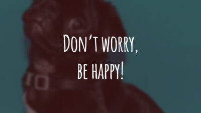 Don’t worry, be happy! (Não se preocupe, seja feliz.)