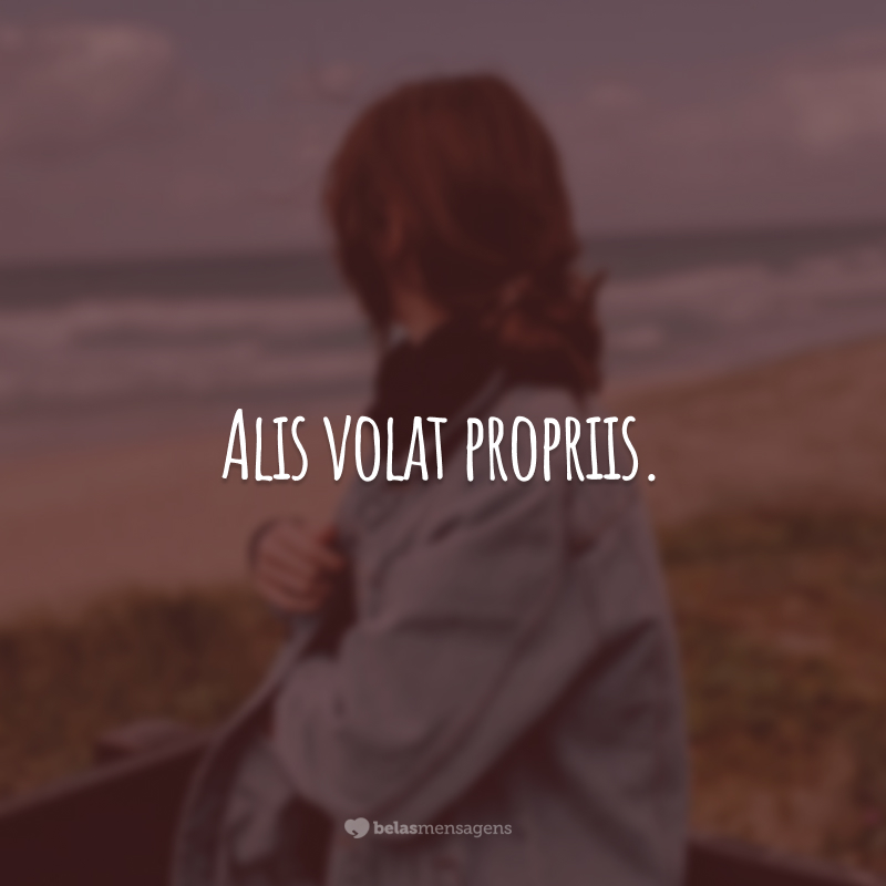 Alis volat propriis. (Voas com as próprias asas.)