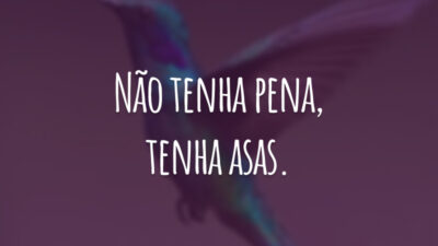 Não tenha pena, tenha asas.