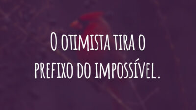 O otimista tira o prefixo do impossível.